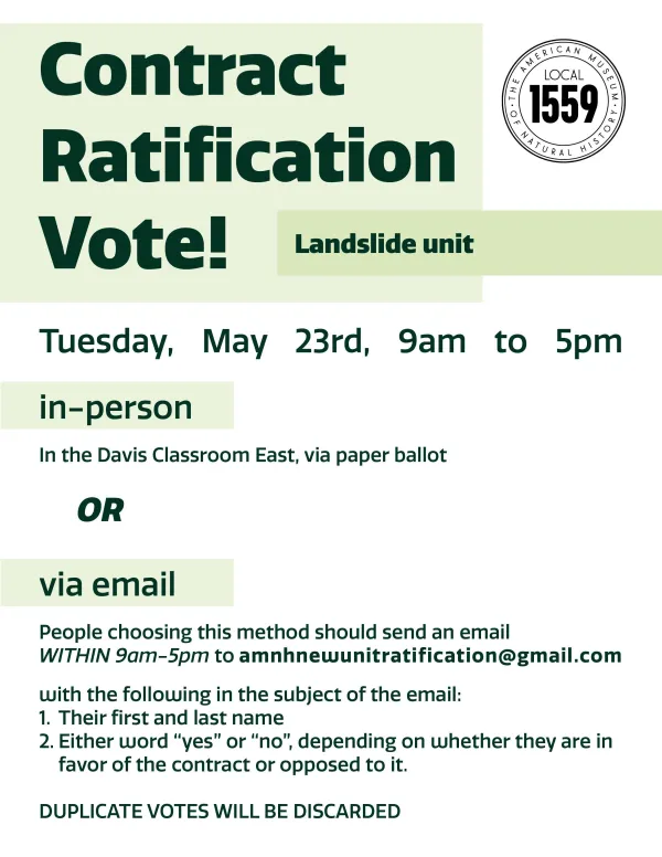 Contract Ratification Vote!